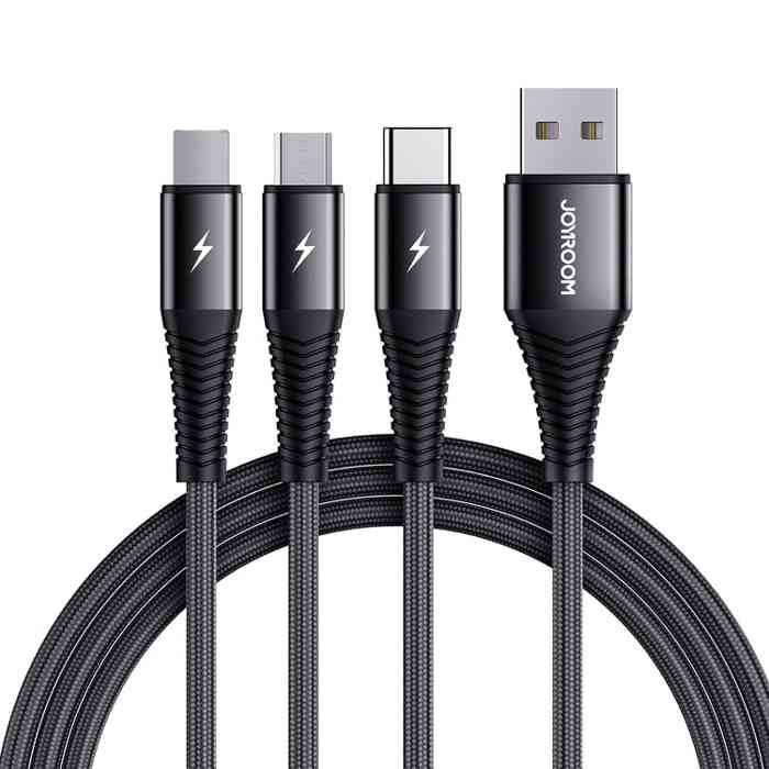 Joyroom S-1230G4 3 in1 charging cable lightning+typec+ micro 1.2M